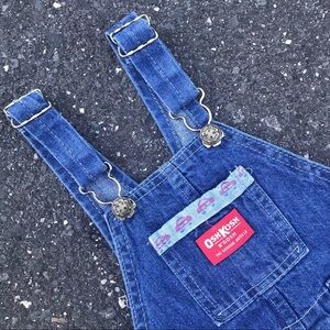 Vintage Oshkosh Begosh Overalls Suspenders Vesbak Pockets Toddler 12 24 Months